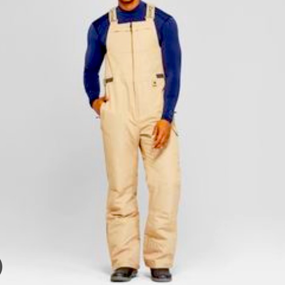 ZERMATT TAN SNOW BIB Style #T 618591 SIZE 3x Regular Fit. Multi-Pocket cargo.